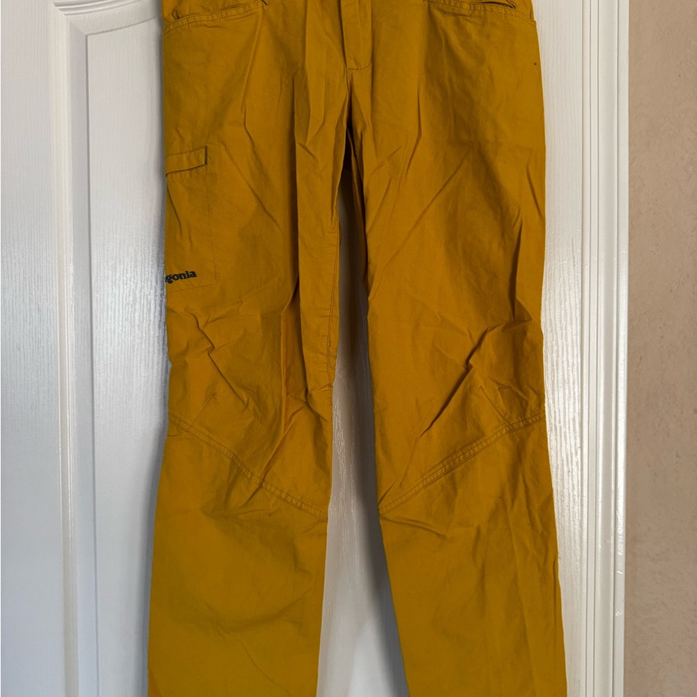 Patagonia Yellow Cargo Pants with Utilitarian Style